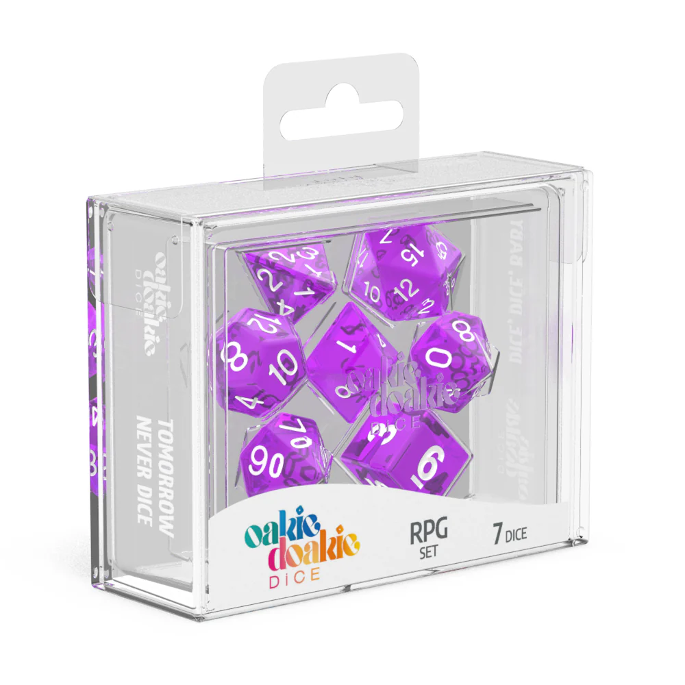 Oakie Doakie RPG Dice - Purple Translucent