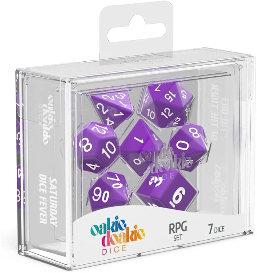 Oakie Doakie RPG Dice - Solid Purple