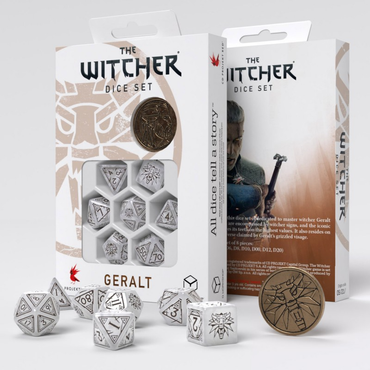 Q Workshop The Witcher Dice Set Geralt - The White Wolf