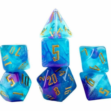 Sirius Dice - Cerulean Nebula Dice Set 7