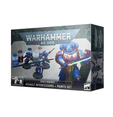 60-11 Warhammer 40k: Space Marine Assault Intercessors + Paint Set