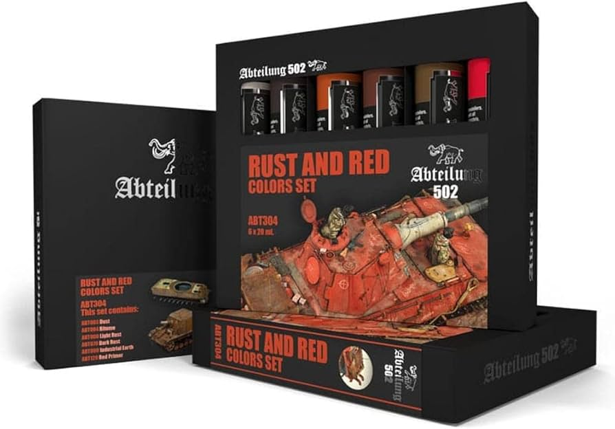 Abteilung 502 Oil Sets: Rust and Red Colors Set
