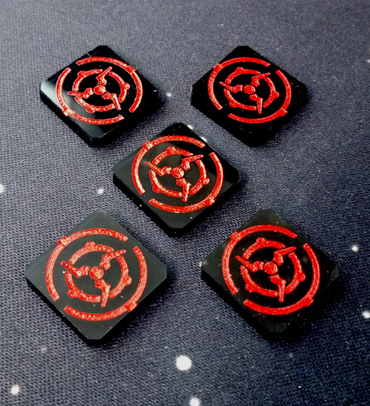 Aetherworks X-Wing Ion Token (10) - Fluorescent Red