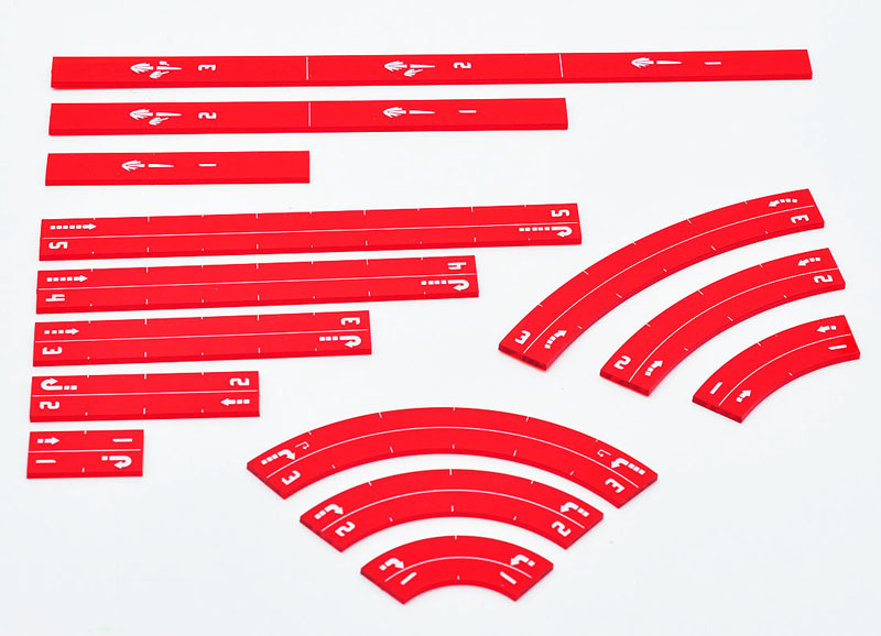 Aetherworks X-Wing Movement Templates - Fluorescent Red