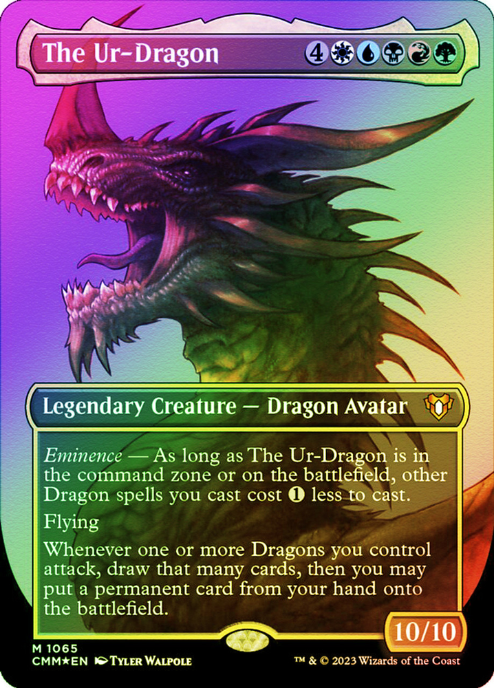 The Ur-Dragon (Borderless Textured Foil Frame Break) [Commander Masters]