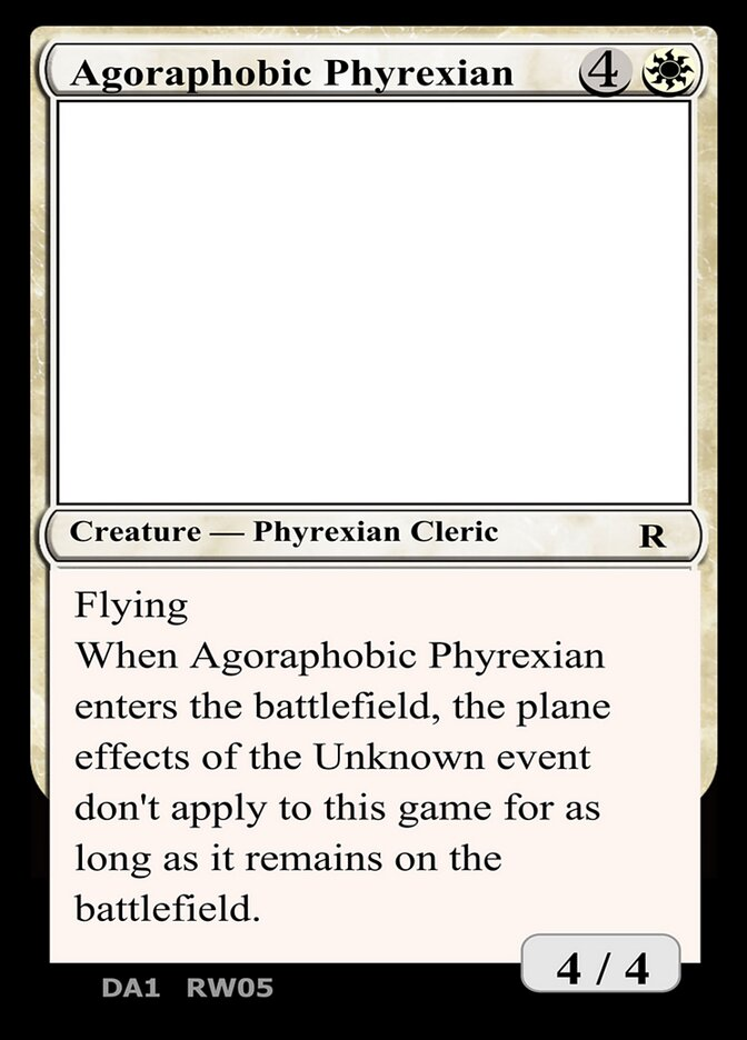 Agoraphobic Phyrexian [Unknown Event]