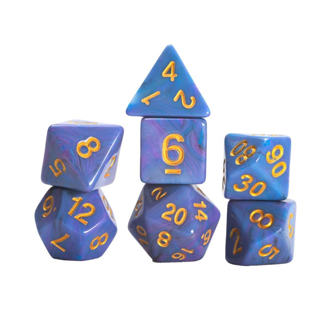Sirius Dice: Blue Unicorn Dice Set 7