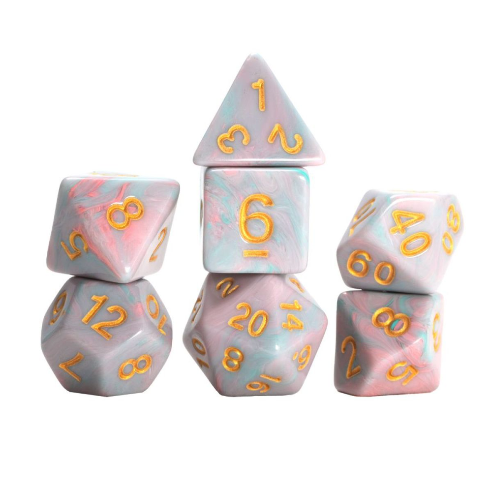 Sirius Dice: Pink Unicorn Dice Set 7