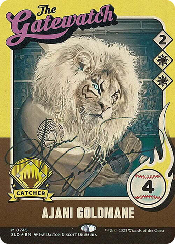 Ajani Goldmane (745) (Autographed) [Secret Lair Drop Series]