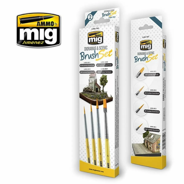 Ammo by MIG Brushes: Dioramas and Scenic Brush Set