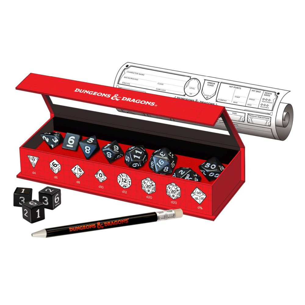 Sirius Dice: D&D New Adventurer Dice Set: Black Dice