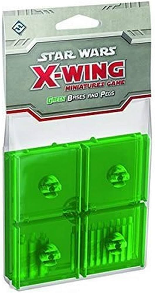 Fantasy Flight X-Wing Base and Pegs - Green