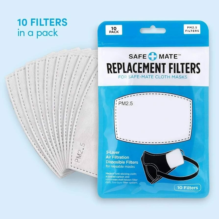 Case-Mate Safe Mate Replacement Filters For Cloth Masks - 10 pack
