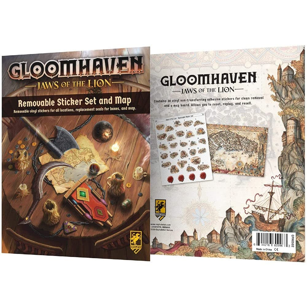 Gloomhaven Jaws of the Lion Removable Sticker Set