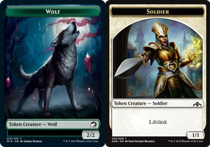 Wolf // Soldier Double-Sided Token [Secret Lair: From Cute to Brute Tokens]
