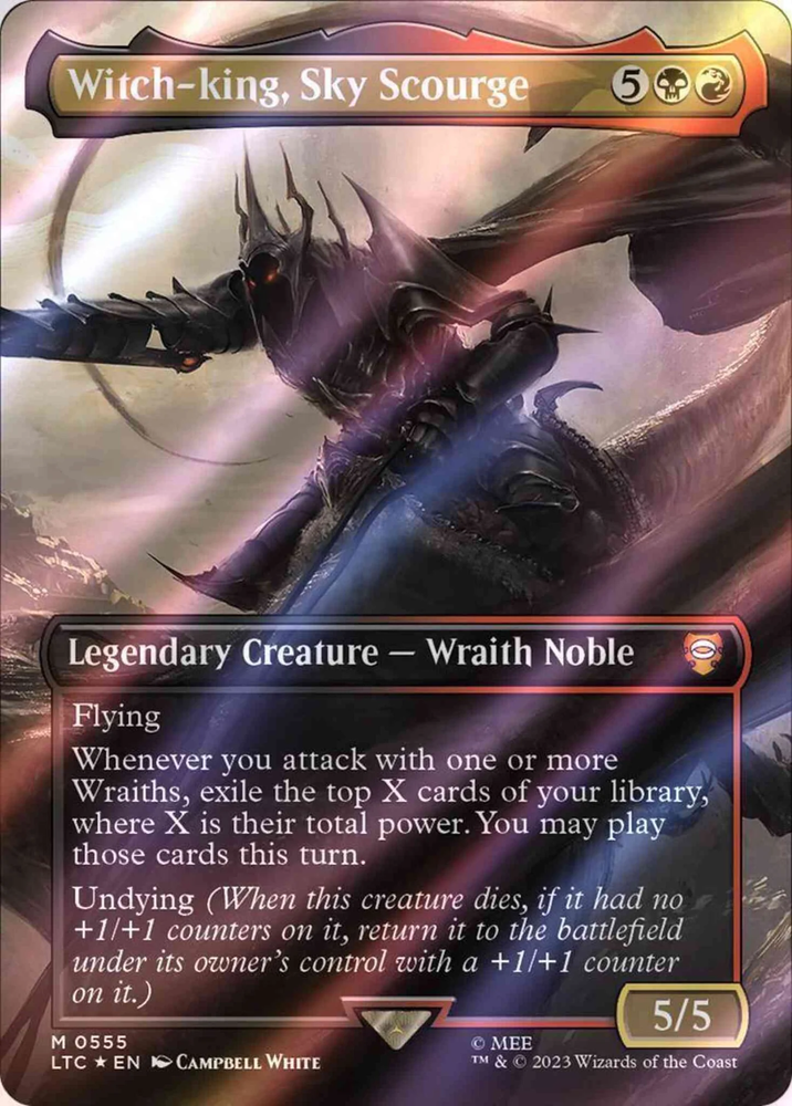 Witch-king, Sky Scourge (Borderless) (Surge Foil) [The Lord of the Rings: Tales of Middle-Earth Commander]