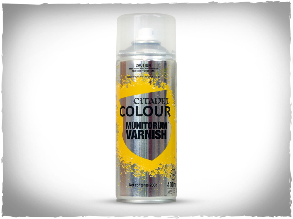 62-03 Citadel Spray Paint: Munitorum Varnish
