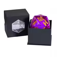 Giant Crystal D20: Crystal Purple