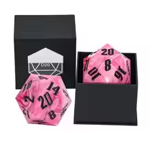 Giant Crystal D20: Pink Black
