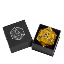 Giant Crystal D20: Yellow Bubbles