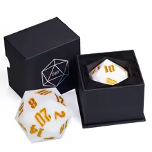 Giant Crystal D20: Solid White