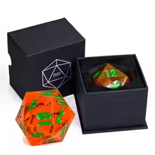 Giant Crystal D20: Crystal Orange