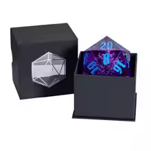 Giant Crystal D20: Purple Bubbles
