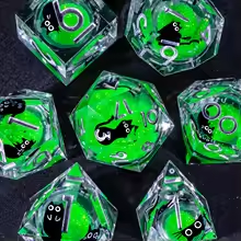 7Pcs Cat Dice: Green
