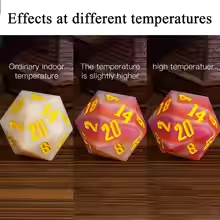 Giant Temperature D20: Pink/Orange