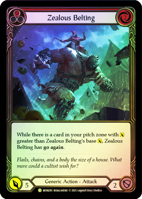 Zealous Belting (Red) [JDG028] (Promo)  Cold Foil