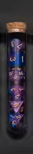 7pc Dice Tube - Purple and Dark Blue