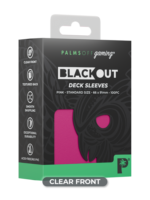 Blackout Deck Sleeves - Standard Size - Pink