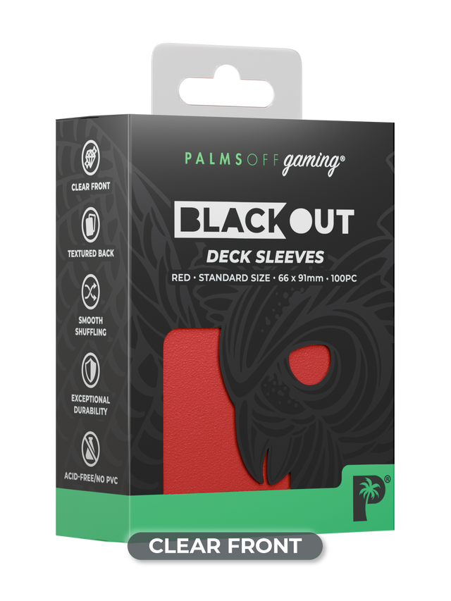 Blackout Deck Sleeves - Standard Size - Red