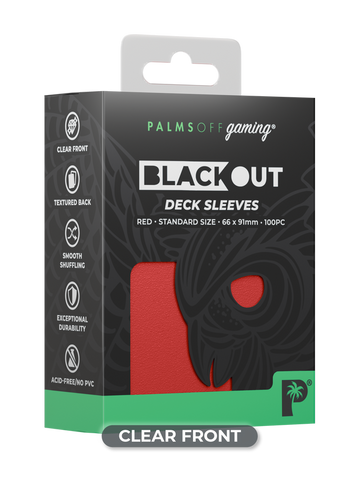 Blackout Deck Sleeves - Standard Size - Red