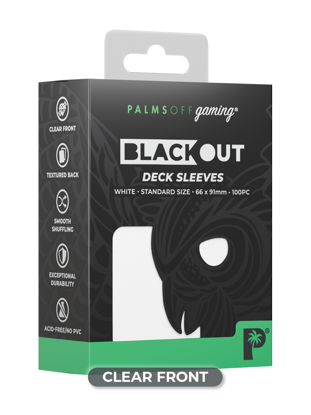 Blackout Deck Sleeves - Standard Size - White