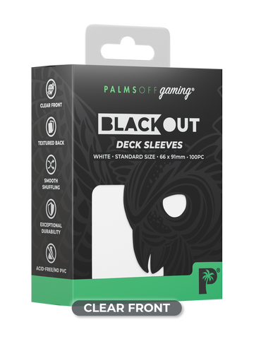 Blackout Deck Sleeves - Standard Size - White