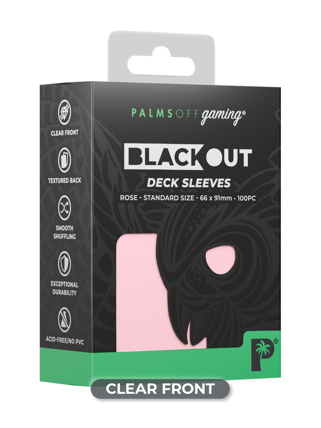Blackout Deck Sleeves - Standard Size - Rose