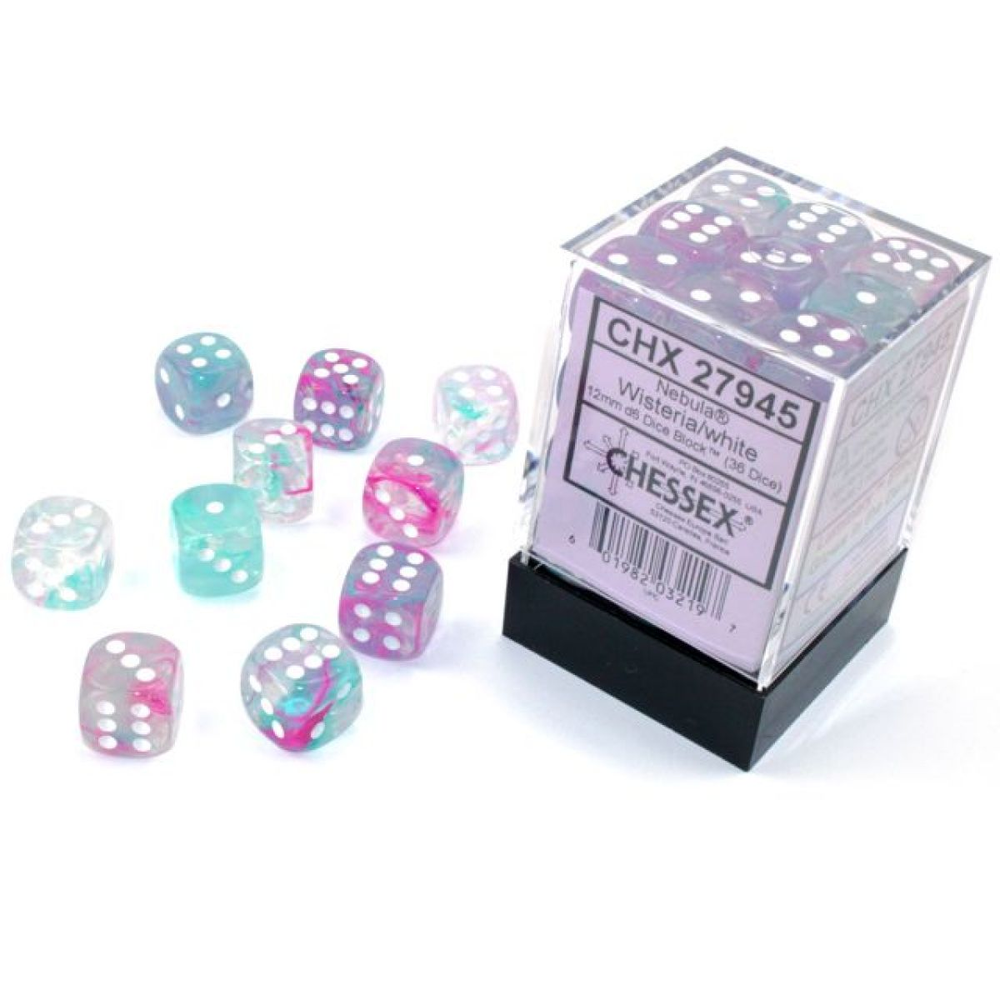 CHX 27945 Nebula 12mm d6 Wisteria/White Luminary Block (36)