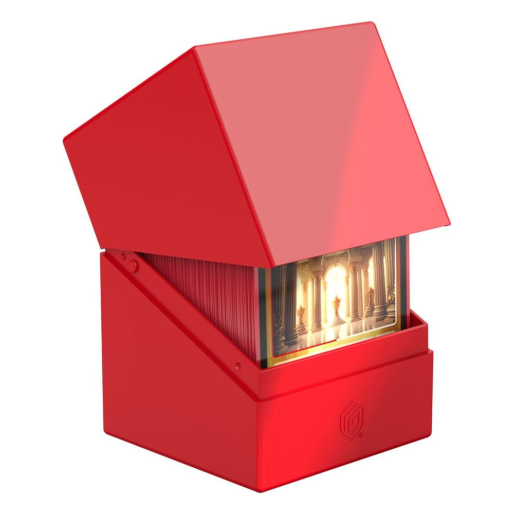 Ultimate Guard: Deck Box  Boulder 100+ – Solid Red