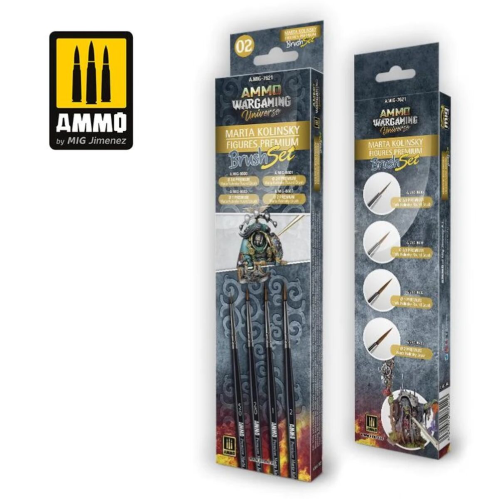 Ammo by MIG - Brushes Wargaming Universe - Marta Kolinsky Figures Premium Brush Set