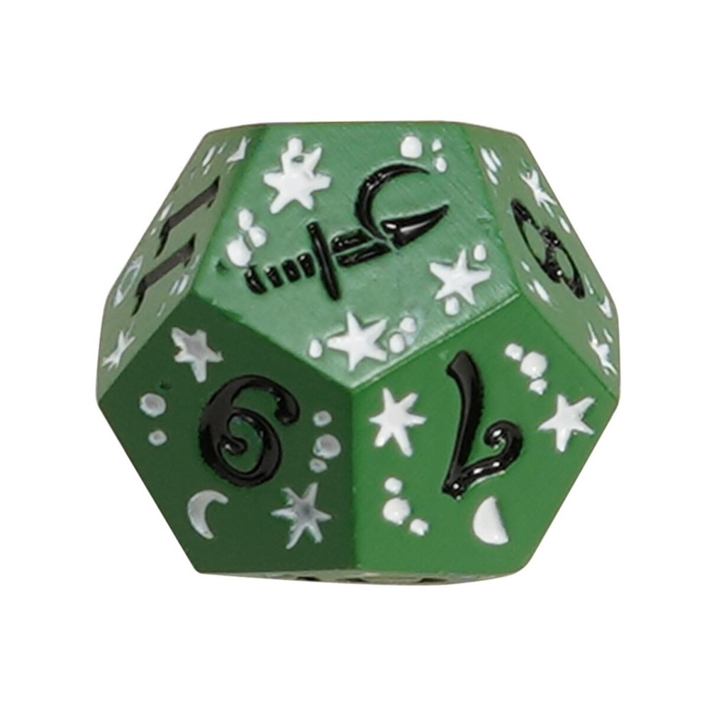 LPG Dice Dual D12 Fate Set Mage Aqua/Gold Rogue Green/Black