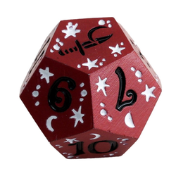 LPG Dice Dual D12 Fate Set Mage Blue/Gold Rogue Red/Black