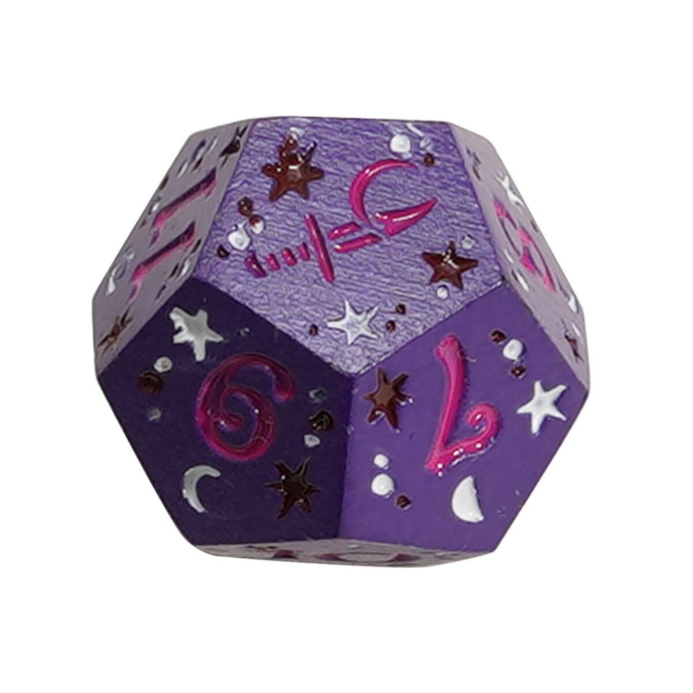 LPG Dice Dual D12 Fate Set Mage Gold/White Rogue Purple/Pink