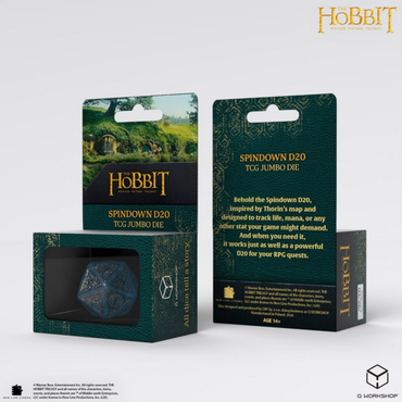 Q Workshop - The Hobbit Spindown D20 - Aether TCG Jumbo Die