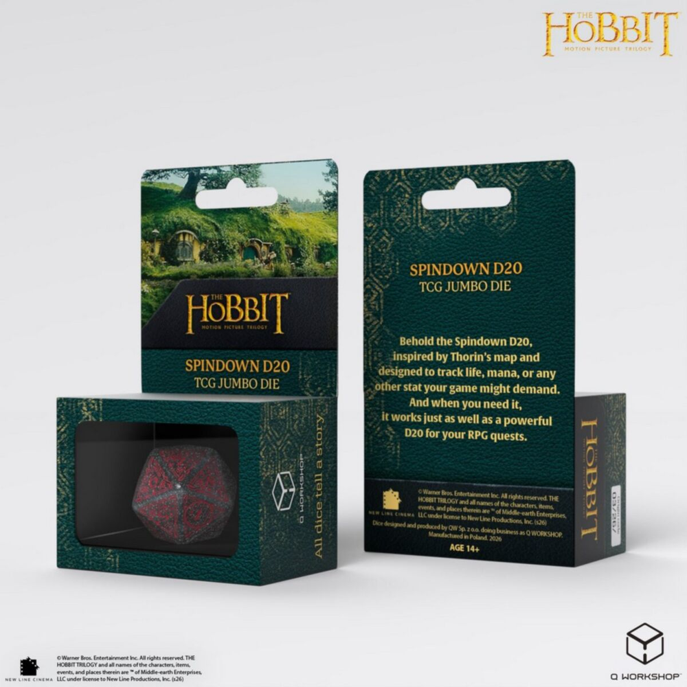 Q Workshop - The Hobbit Spindown D20 - Lunaris TCG Jumbo Die