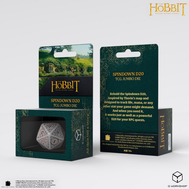 Q Workshop - The Hobbit Spindown D20 - Radiant TCG Jumbo Die