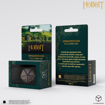 Q Workshop - The Hobbit Spindown D20 - Tideborn TCG Jumbo Die
