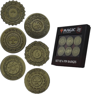 Magic the Gathering Set of 6 Limited Edition Mana Symbol Pin Badges