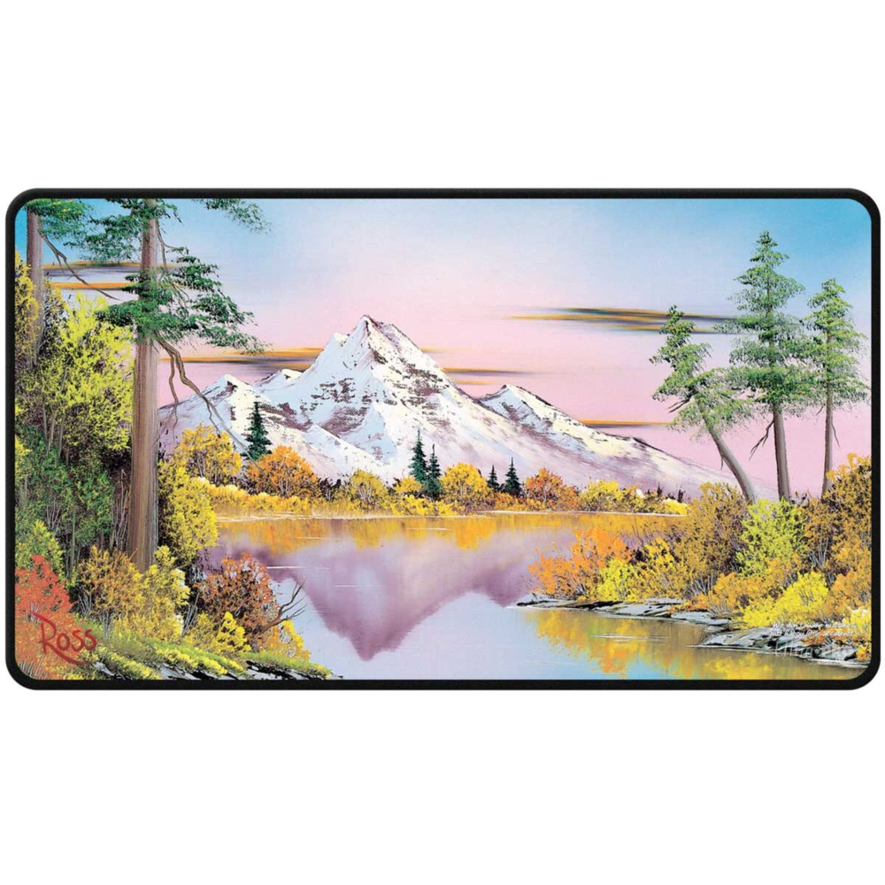 Ultra Pro: UP16531 Bob Ross Mighty Mountain Lake Black Stitched Playmat
